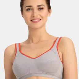Amante Grey & Lava Non Wired Non Padded Reversible Sports Bra-image-17
