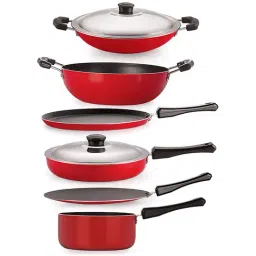 Nirlon Non-Stick Red Aluminium Cookware - Set of 6 Piece-8