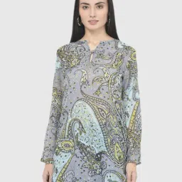 Aditi Wasan Grey Printed Kurti-image-80