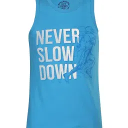 Jockey Kids Blue & White Cotton Printed Tank-image-59