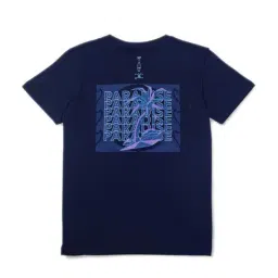 Gini & Jony Kids Navy Printed T-Shirt-image-46
