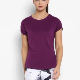 Appulse Purple Cotton Slim Fit T-Shirt-image-93