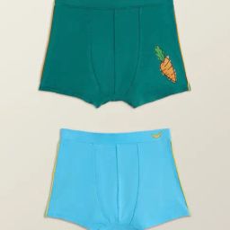 XY Life Kids Sky Blue & Green Relaxed Fit Trunks (Pack of 2)-image-46