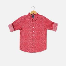 Allen Solly Junior Pink Cotton Printed Full Sleeves Shirt-image-73
