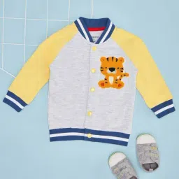 Pantaloons Baby Boys Lily White & Yellow Cotton Embroidery Full Sleeves Sweatshirts & Hoodies-image-29