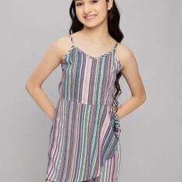 StyloBug Girls Multi Striped Jumpsuit-image-25