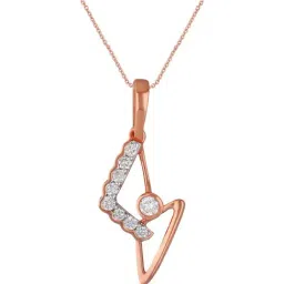 malabar gold and diamonds Malabar Gold & Diamonds 18k IGI Certified Diamond & Rose Gold Pendant for Women-picture-11