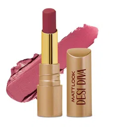 MATTLOOK Desi Diva HD Matte Lipstick Enriched With Hyaluronic Acid- 3.8 g -Soft Mauve-19-20