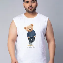 Toodle Plus Men Plus Size Cotton Gym Vest-image-32