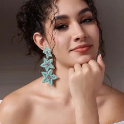 Panash Star Shaped Dangler Earrings-24
