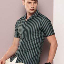 Kook N Keech Opaque Striped Casual Shirt-image-9