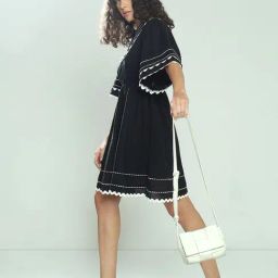 Vero Moda Jet Black A Line Dress-image-23