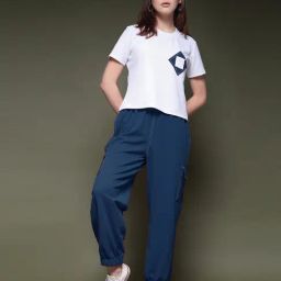 SELVIA White & Blue Maxi Co-Ord Set-image-33