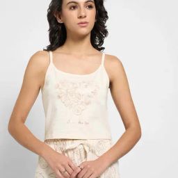 Dreamz By Pantaloons Dew Cotton Slim Fit Printed Sleepwear Top-image-104