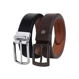 Hayes London Men Pack Of 2 Leather Reversible Formal Belt-image-64