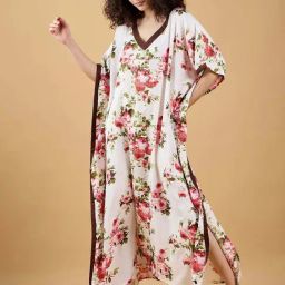 The Kaftan Company White Printed Kaftan-picture-9