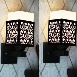 Gojeeva Brown Wood Square Wall Lamps-picture-16