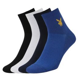 SocksXpress Playboy Multicolor Printed High Ankle Socks Set of 4 Socks image 2