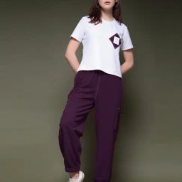SELVIA White & Purple Maxi Co-Ord Set-41