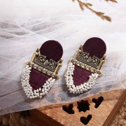 Panash Contemporary Half Dangler Earrings-image-75