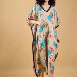 The Kaftan Company Beige Printed Kaftan-picture-28