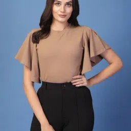 Style Quotient Brown Solid Top-picture-12