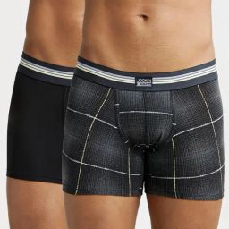 Jockey UI21 Men's Super Combed Cotton Elastane Stretch Printed Trunk (Pack of 2)-15