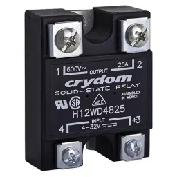 SENSATA/CRYDOM SOLID STATE RELAY, SPST, 25A, 4-32VDC, H12D4825-42