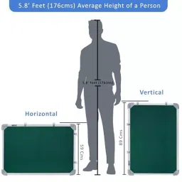 EDUWAY 61x91 cm Green Notice Board with 20 Push-Up Pins Combo ‎Rectangular image 5