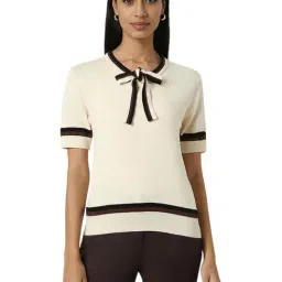 Van Heusen Beige Plain Tops-image-88