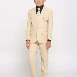 Kids Island Boys Brown & Black Solid Full Sleeves Suit Set-picture-17
