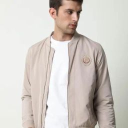Rare Rabbit Beige Regular Fit Solid Jacket-image-73