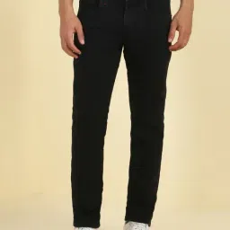 Allen Solly Black Cotton Slim Fit Jeans-picture-3