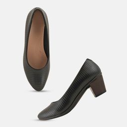 Rubeezz Textured Block Mules with Buckles image 2