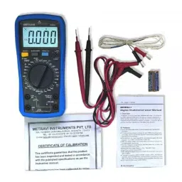 Metravi Digital TRMS Multimeter Backlit LCD Display Blue & Black, 6030A+ image 5