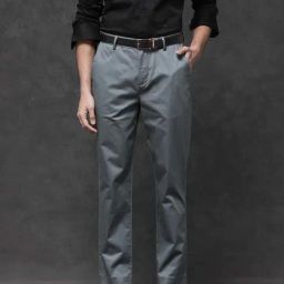 Rare Rabbit Grey Regular Fit Solid Trousers-image-20