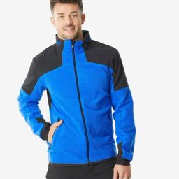 Quechua by Decathlon Electric Blue Slim Fit Colour Block Sports Hoodie-image-49