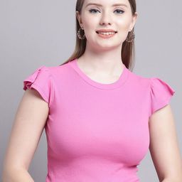 GRACIT Bell Sleeve Cotton High-Low Crop Top-image-87