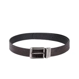 Hidesign Men Brown & Black Textured Reversible Leather Belt-image-96