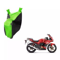 Auto Pearl Waterproof Two Wheeler Cover For Hero Karizma ZMR (Green & Black)-image-82