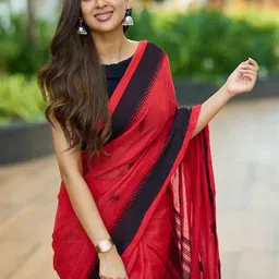 ZILVIRA Ethnic Motifs Printed Pure Cotton Saree-picture-24