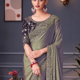 Mitera Beads and Stones Pure Chiffon Saree-picture-33