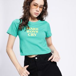 glitchez Street Savvy Printed Cropped T-shirt-image-9