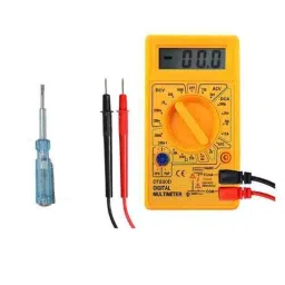 Hillgrove AC-DC Voltage Ohm Electronic Digital Mini Multimeter & Analog Line Tester Combo, HGCM464M1-37