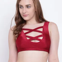 La Intimo Maroon Beach Bold Plunge Bra-image-72