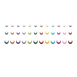 Comet Busters 36 Pcs Reusable Crescent-Shaped Designer Bindis - Multicoloured image 2