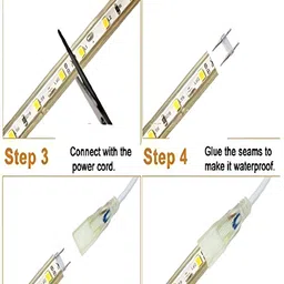 KAVYARA White Rice Shape String Lights image 2