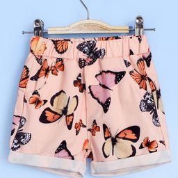Kookie Kids Knee Length Shorts Butterfly Print - Pink-image-113