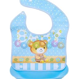DOMENICO Waterproof Bib with Detachable Food Catcher (Colour & Prints May Vary)-21