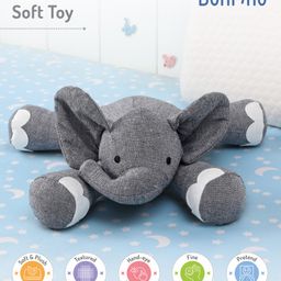 Bonfino Jumbo Cotton Soft Toy Grey - Length 31 cm-image-19